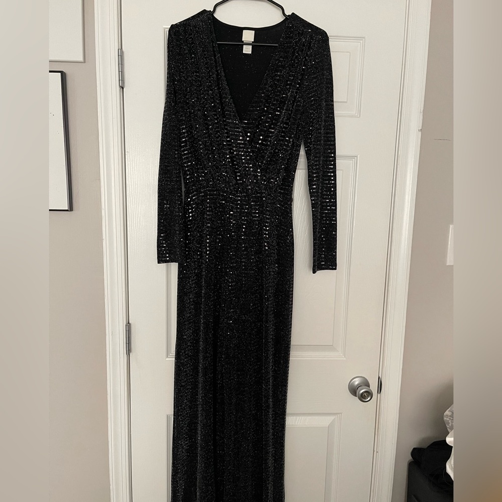 HM BLACK SPARKLY JUMPSUIT